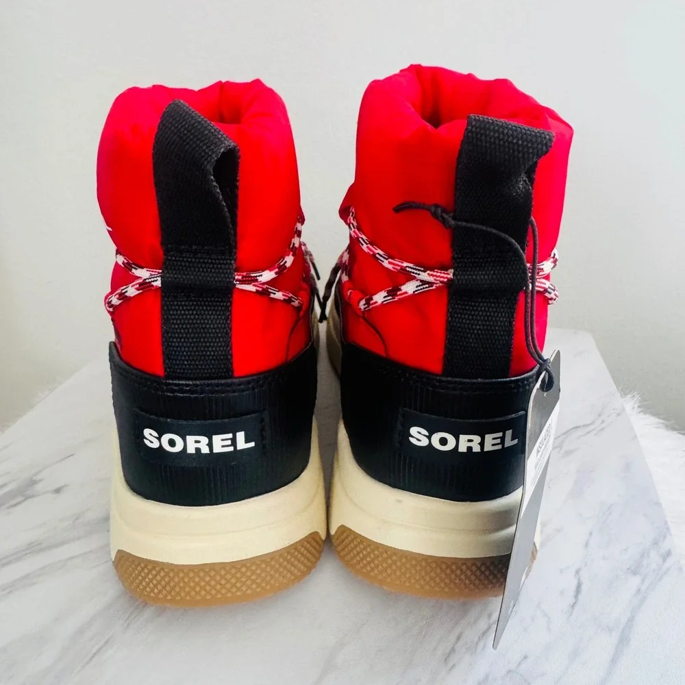 SOREL Whitney III Waterproof Bootie, Winter/Snow Boot,‎ Red, Size 8.5, NWT